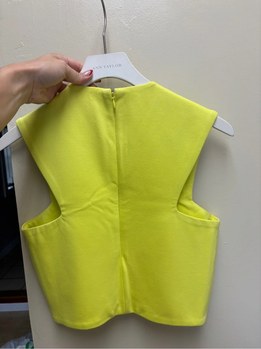 Blaque Label Neon Yellow Sleeveless Crop Top